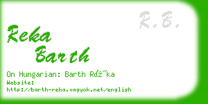 reka barth business card